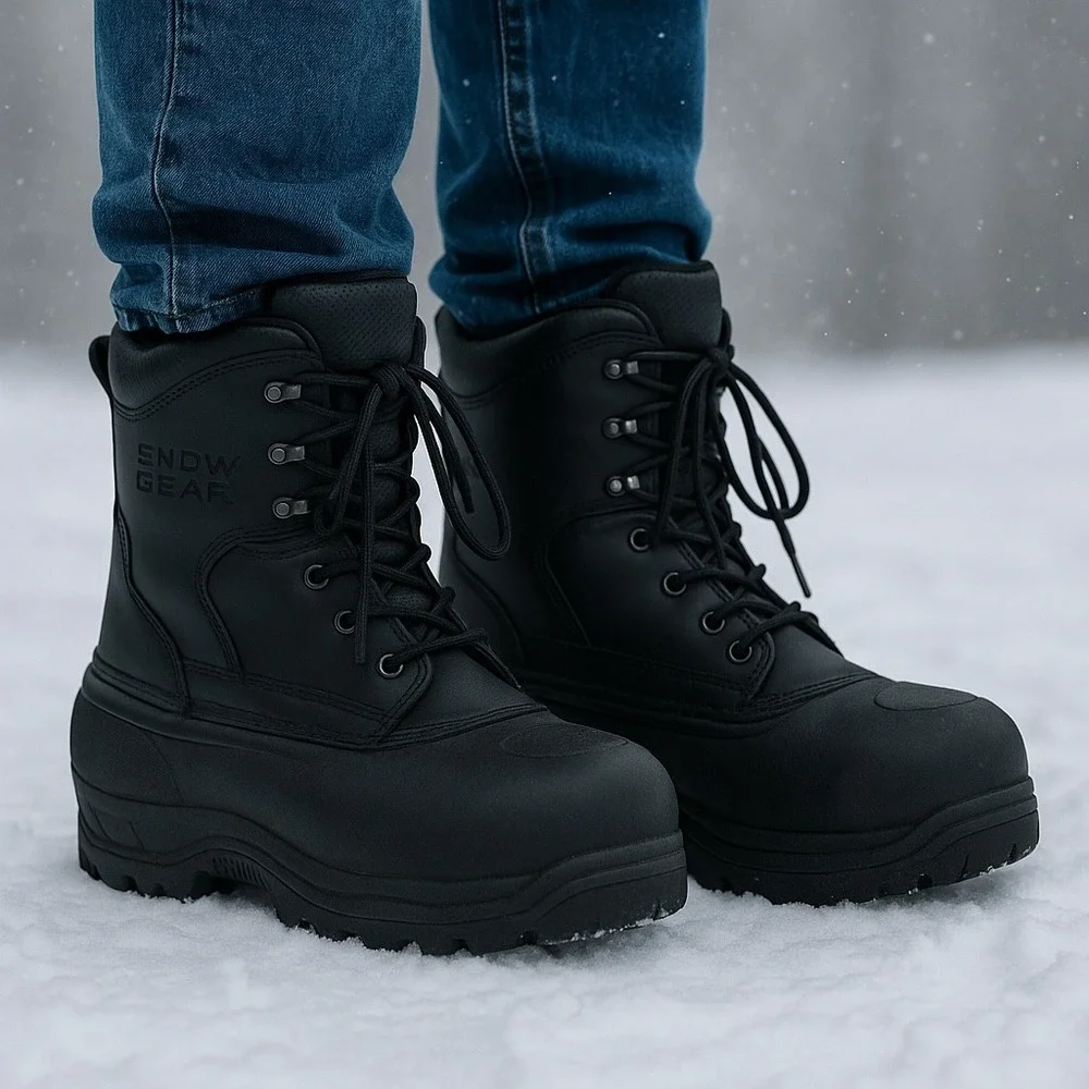 Exclusive Snow Gear Chet's Safety Work Boots Men's 11 Leather ASTM‎ EH Winter